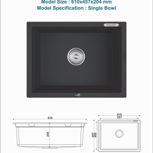 Quartz Sink -Single Bowl