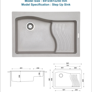 QUARTZ KITCHNE SINK -STEP UP SINK